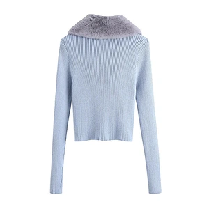 Short Knitted Sweaters Women's Thin Cardigan Fashion Sleeve Crop Tops Blouse  Ropa Mujer