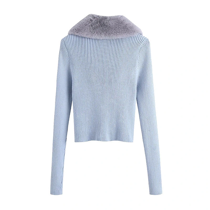 Short Knitted Sweaters Women's Thin Cardigan Fashion Sleeve Crop Tops Blouse  Ropa Mujer