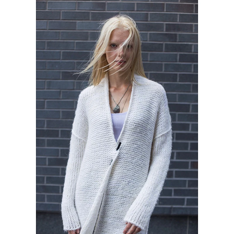 women clothes fashion Large size long sleeve loose long cardigan sweater