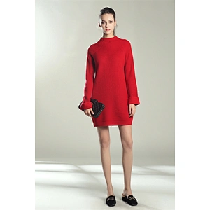 New knitted casual dress reglan sleeve women mid-length fashion sweaters