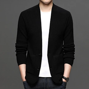 Knitted cardigan spring and autumn casual outfit men's sweater jacket