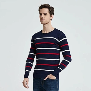 O Neck Men Pullover sweater knitwear Autumn Winter Cashmere Wool Sweater man Casual Striped Men basic sweater