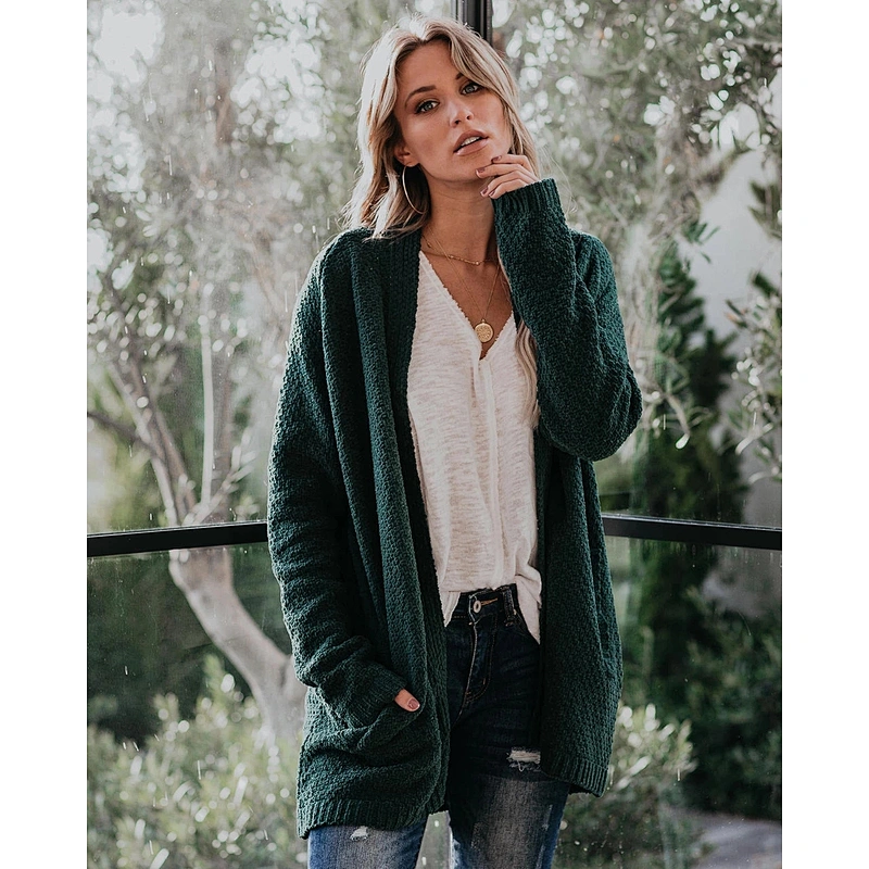 Hot Fashion Jacket Women Casual Clothes Loose Knitted Cardigan Sweater