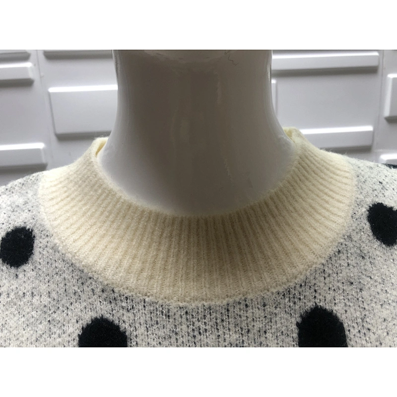 Ladies Fashion Dot Sweaters Women Clothes Casual Knitwear