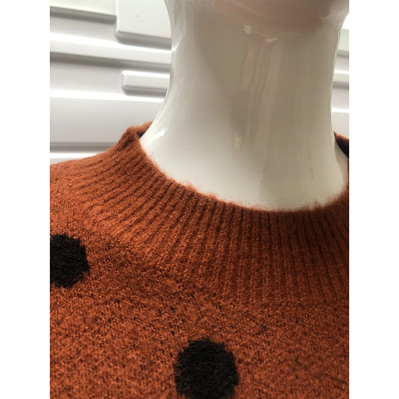 Ladies Fashion Dot Sweaters Women Clothes Casual Knitwear