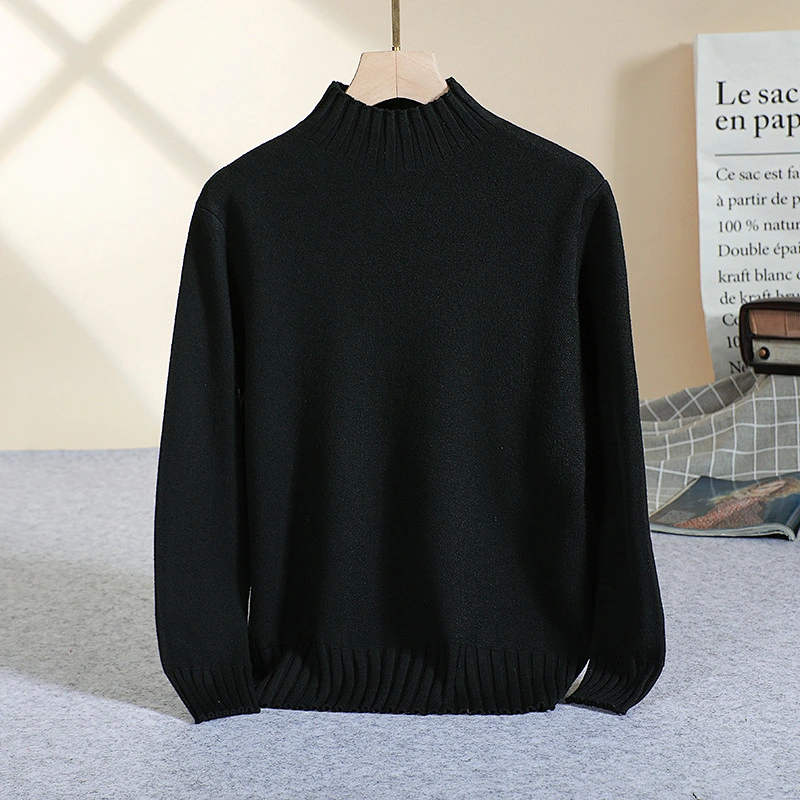 Wholesale Winter Ladies Solid Color Knitwear Round Neck Long Sleeve Women Sweaters