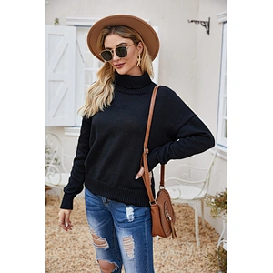 Women apparel sexy backless sweater winter turtleneck fashion casual knitwear
