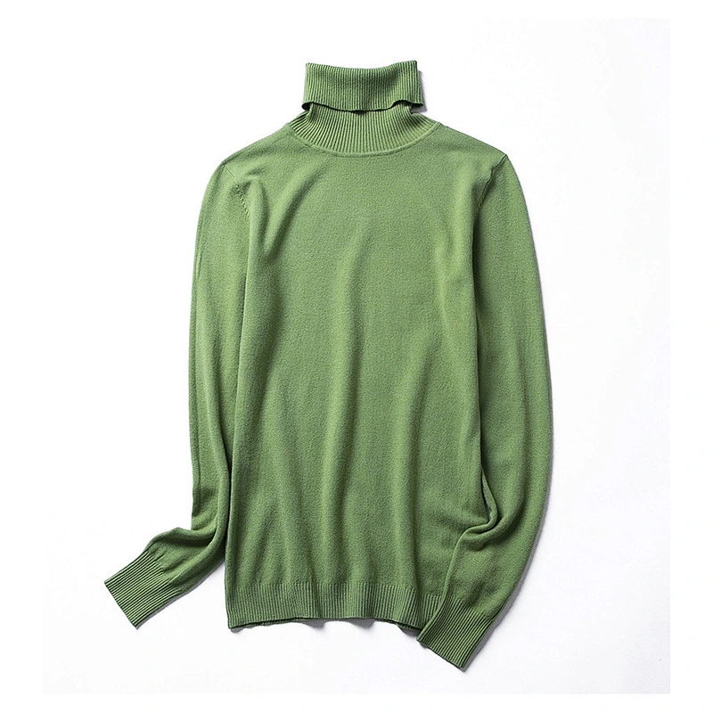 2020 New-Coming Autumn Winter Solid Turn-Down Collar Pullovers Female Thick Turtleneck Knitted High Street Women Sweater