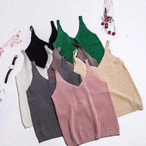 Fashion hot sale summer sweater vest knitting vest sexy top girl casual blouses