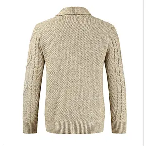 Trendy chain link knit cardigan men's fashion loose coat sweater