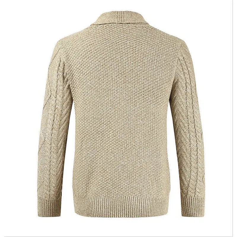 Trendy chain link knit cardigan men's fashion loose coat sweater