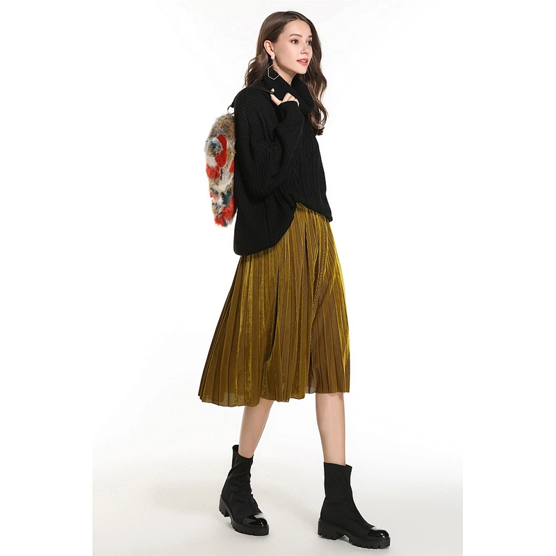 Women's loose turtleneck sweater fashion clothes pullover plus size casual knitwear