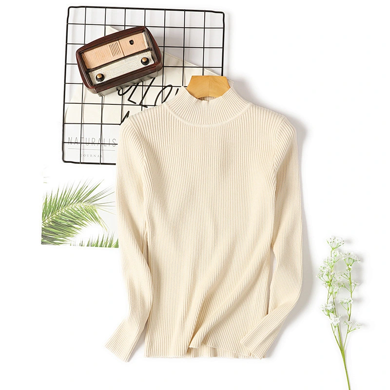 Fashion Women Long Sleeve Clothes Round Neck Women's Girl Knitted Pullover Sweaters