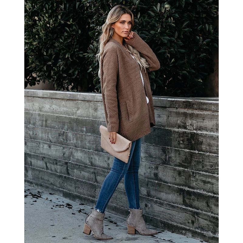 Hot Fashion Jacket Women Casual Clothes Loose Knitted Cardigan Sweater