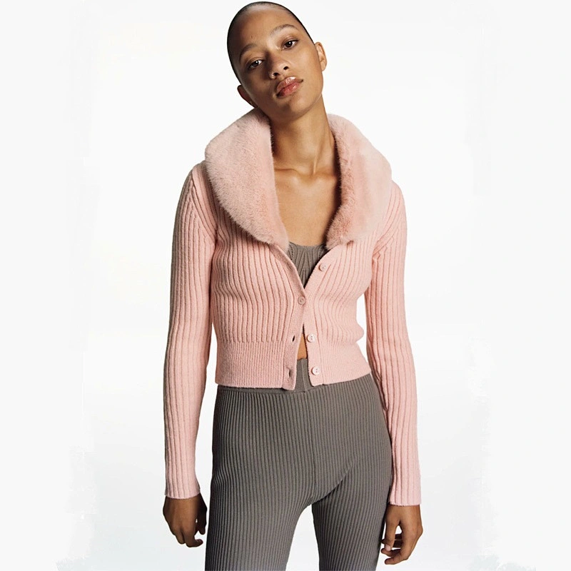 Short Knitted Sweaters Women's Thin Cardigan Fashion Sleeve Crop Tops Blouse  Ropa Mujer