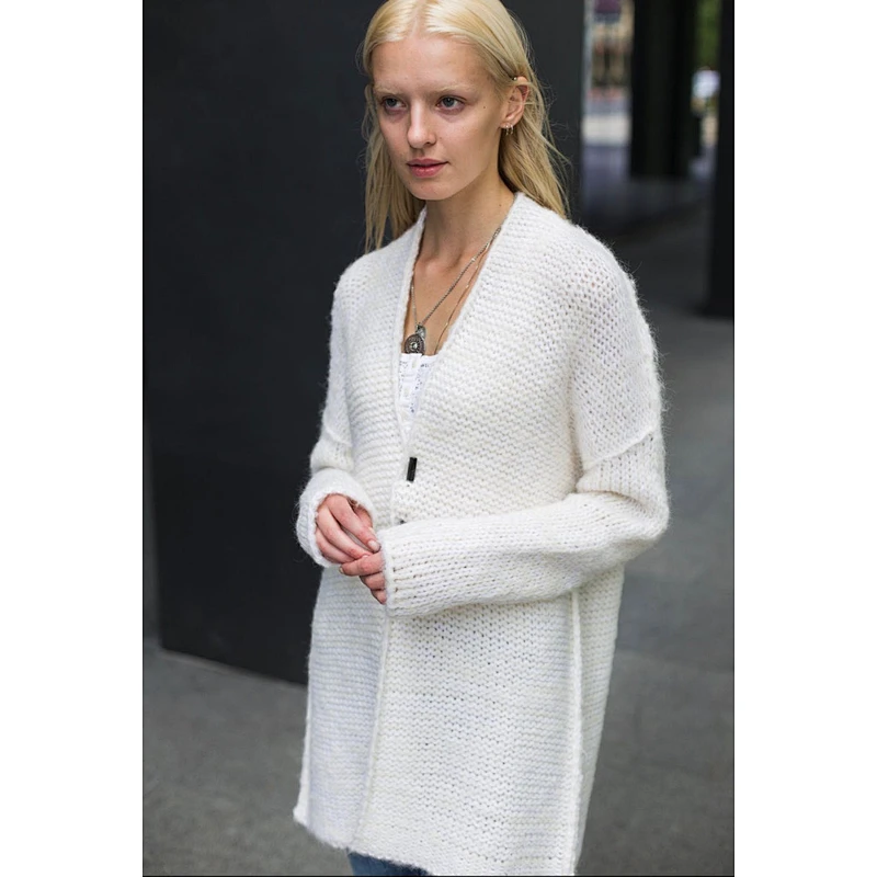 women clothes fashion Large size long sleeve loose long cardigan sweater