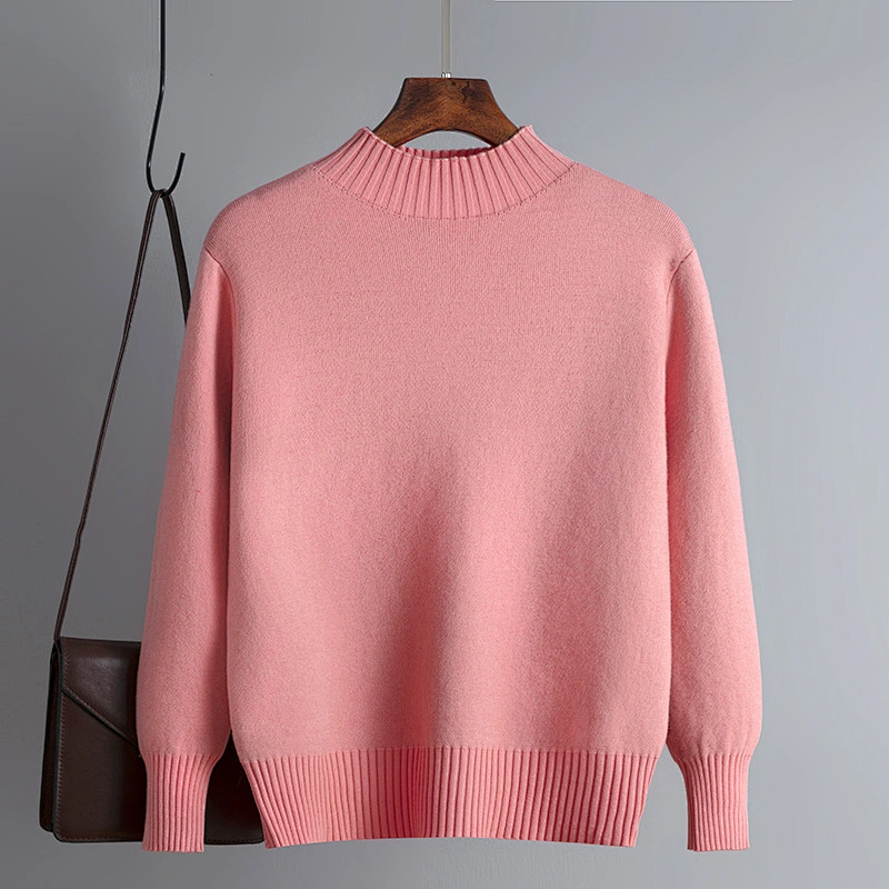 thick velvet winter women's Korean knit fuzzy sweater women solid color  pullover fur plus size sweater