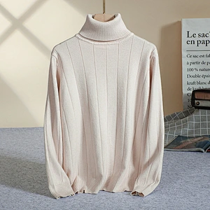 Winter Ladies Pullover  Heather Solid Color Casual Knitted Shirt Turtleneck Women Sweaters