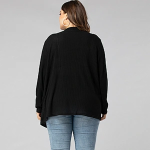 Winter plus size sweater women cardigan V-neck loose knitwear