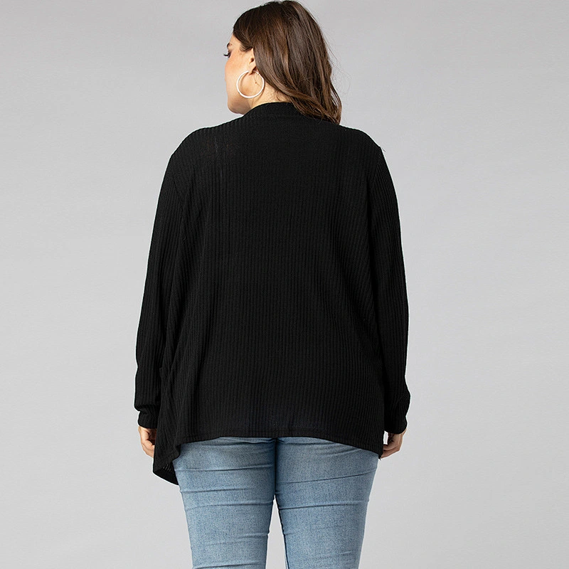 Winter plus size sweater women cardigan V-neck loose knitwear