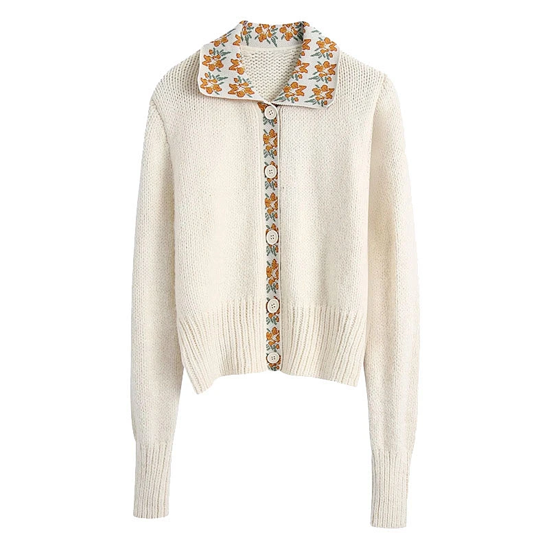 cardigan spring cute sweaters for women Patchwork Cropped printed workout sweaters