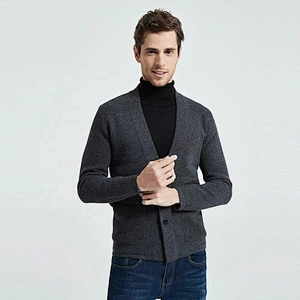 Men Fashion custom knitted Sweater Cardigan Coat Men Pockets Cardigan Winter Warm Cashmere Wool Sweater for man