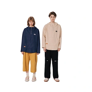 Fshion couple long sleeve 1/4 quarter zip pullover men women loose irregular hem pullover hooded sweatshirt
