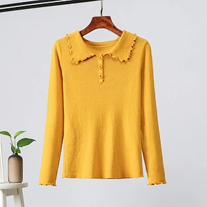 Fresh knit top slim bottoming shirt casual fashion women fall sweaters