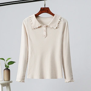 Fresh knit top slim bottoming shirt casual fashion women fall sweaters