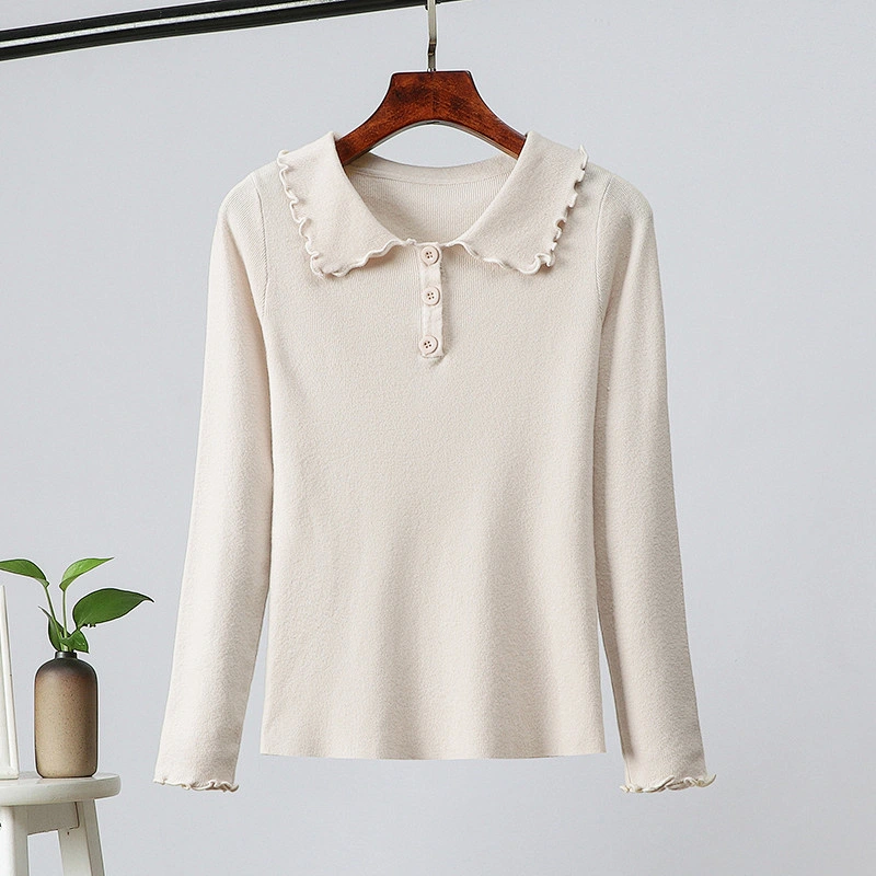 Fresh knit top slim bottoming shirt casual fashion women fall sweaters