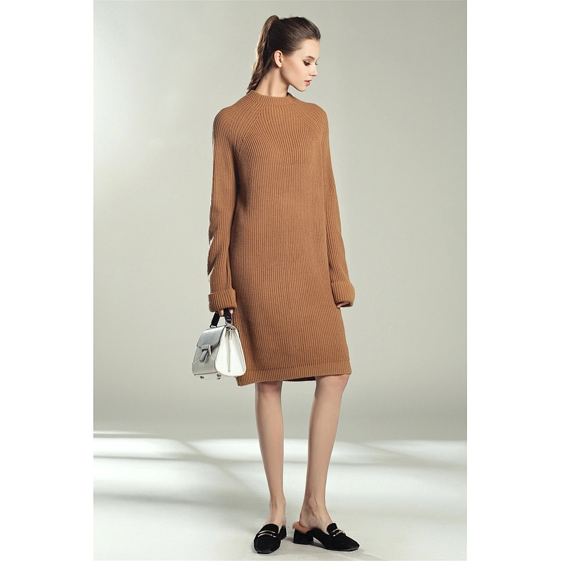 New knitted casual dress reglan sleeve women mid-length fashion sweaters