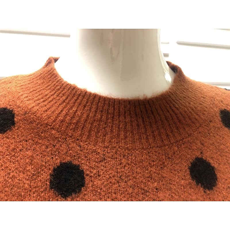 Ladies Fashion Dot Sweaters Women Clothes Casual Knitwear