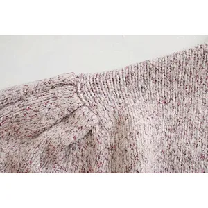 Ruffle Trims Cropped Knitted Sweater pullover blouse Vintage Peter Pan Collar winter soft luxury cute women sweater