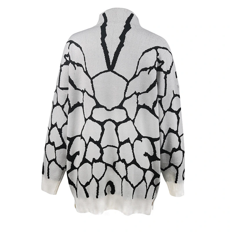 women winter designer oversized sweater dress long sleeve leopard turtleneck sweater set women