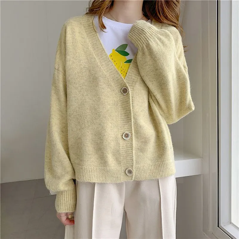 Winter Women Cardigans Sweater Knitted Jacket Girls Chic Tops Woman Sweaters jersey knit Cardigans
