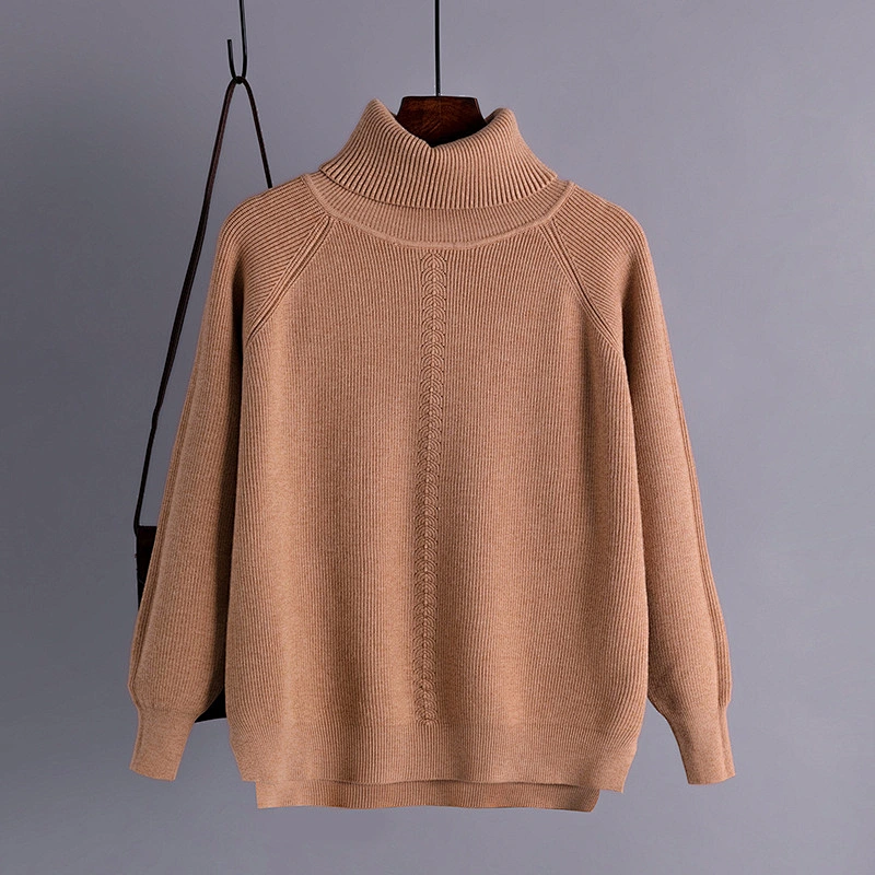 Wholesale Long Sleeve Knitwear Jumper Slim Fit Turtleneck Sweaters Women