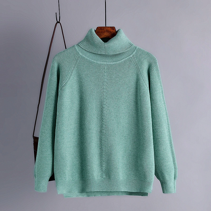 Wholesale Long Sleeve Knitwear Jumper Slim Fit Turtleneck Sweaters Women