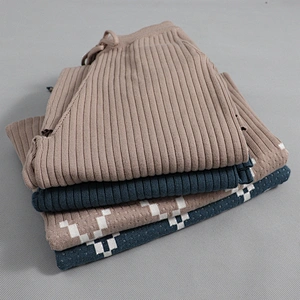 Winter fashion casual sweater 2 piece set women round neck plus size sweater set