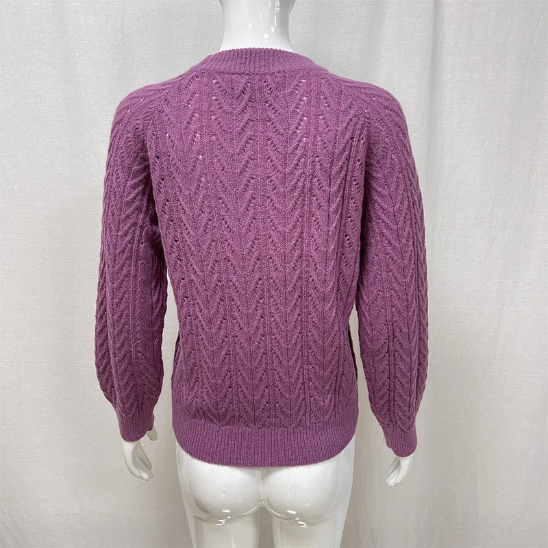 Winter hollow fashion knitted women's sweater