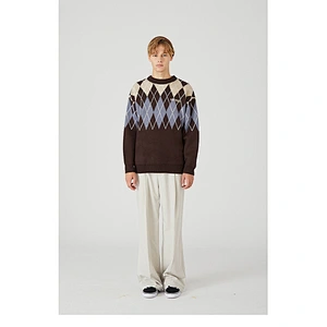 Custom women fall rib-knit long sleeve pullover sweater acrylic jacquard men embordered knitted sweater
