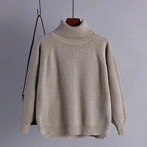 Wholesale Long Sleeve Knitwear Jumper Slim Fit Turtleneck Sweaters Women
