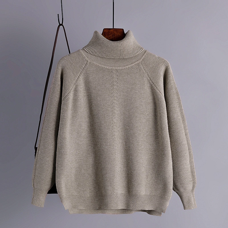 Wholesale Long Sleeve Knitwear Jumper Slim Fit Turtleneck Sweaters Women