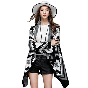 Autumn new women knitwear cardigan irregular mid-length fashion sweaters coat