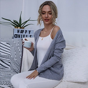Women's autumn clothing new V-neck solid color short girl ladies knit cardigan sweaters