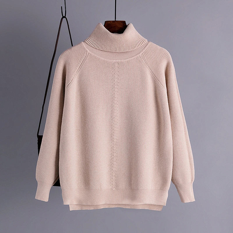 Wholesale Long Sleeve Knitwear Jumper Slim Fit Turtleneck Sweaters Women