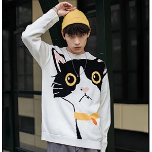 Causal apparel custom logo men long sleeve sweater knit china acrylic men sweaters sweatsuit