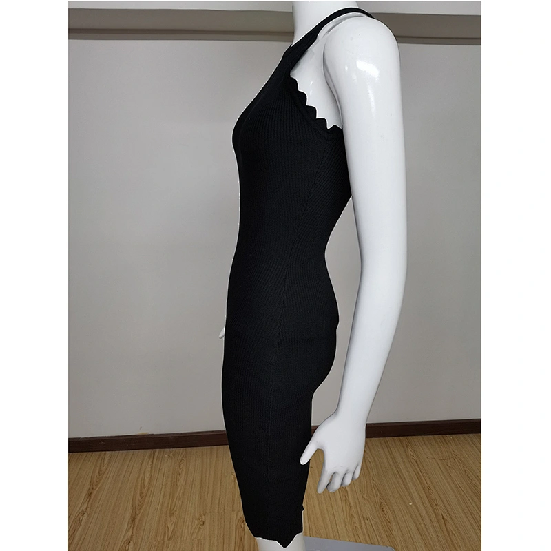 Sleeveless Girl Summer Fashion Sexy Knitted Casual Party Dress