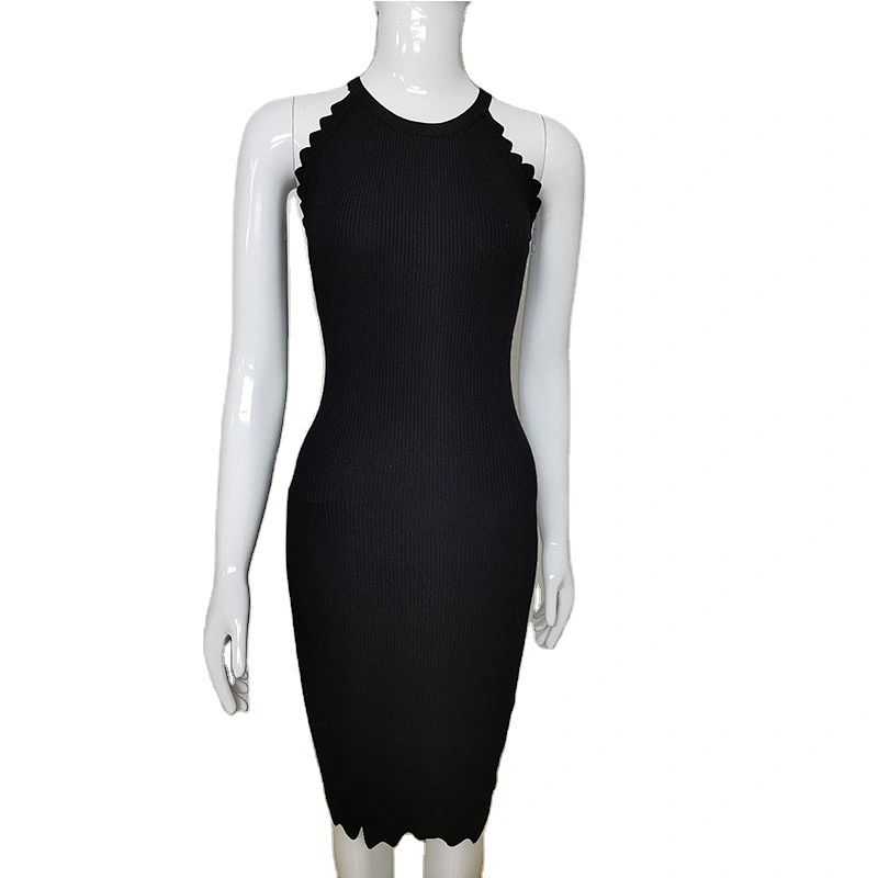 Sleeveless Girl Summer Fashion Sexy Knitted Casual Party Dress