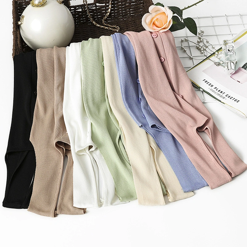 Solid color simple slim square neck women's casual knitted vest  leisure summer women top
