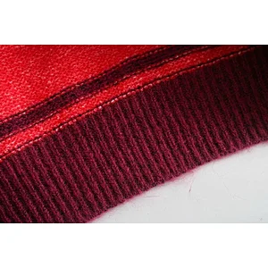 high quality jacquard knit crop top sweater women winter puff sleeve Striped Cropped mohair sweater